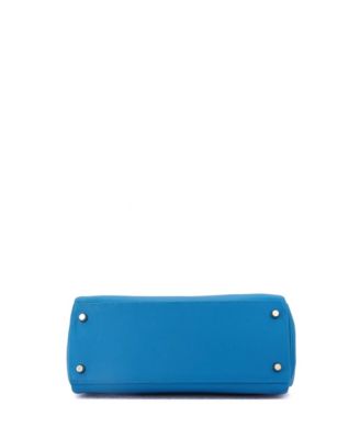 Kelly 28 Handbag Blue Evercolor with Gold Hardware