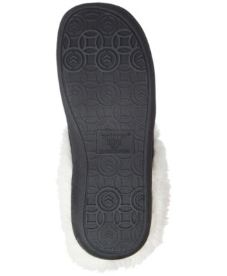 Women's Quilted Chevron Velour Slippers