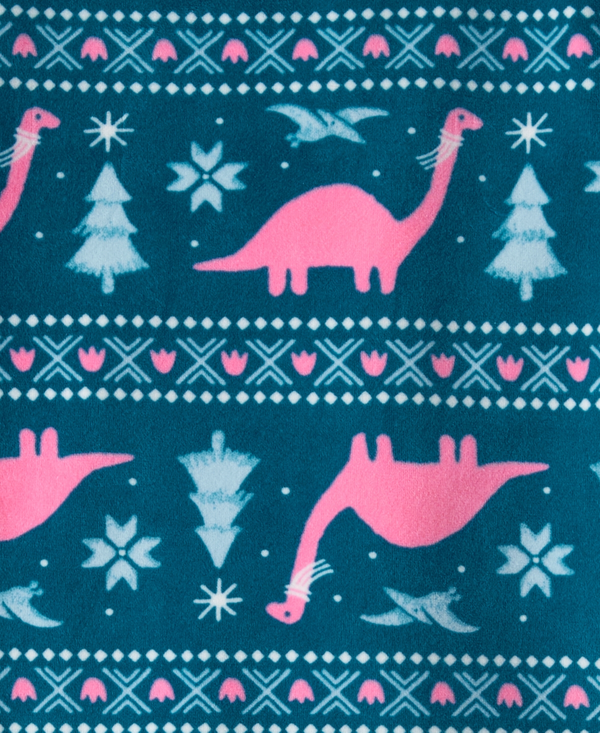Carter's Girls Toddler 2t-5t 2-piece Dinosaur Print Snug Fit Long-sleeve Top And Pants Pajama Set In Blue