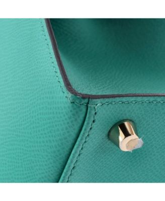 Kelly 28 Handbag Green Epsom with Gold Hardware