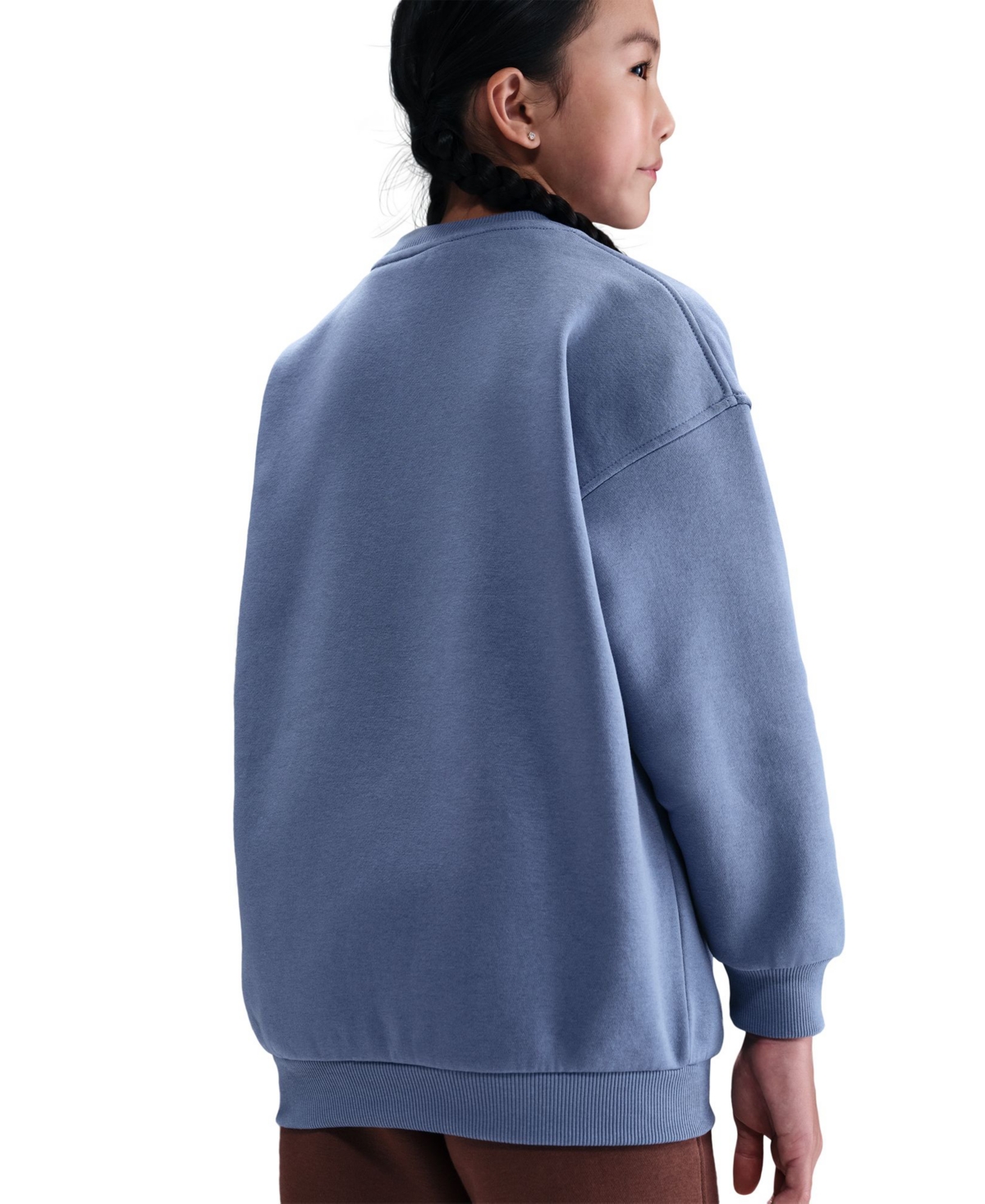 Nike Big Girls 7-16 Sportswear Club Fleece Oversized-fit Sweatshirt In Blue