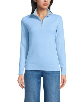 トップス LANDS' END/cashmere zip-up sweater Lands' End Women's Cashmere Quarter Zip Sweater - Macy's