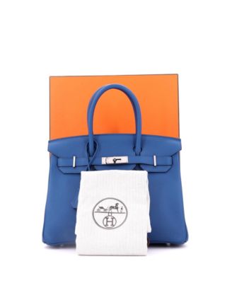 Birkin 30 Handbag Blue Togo with Palladium Hardware