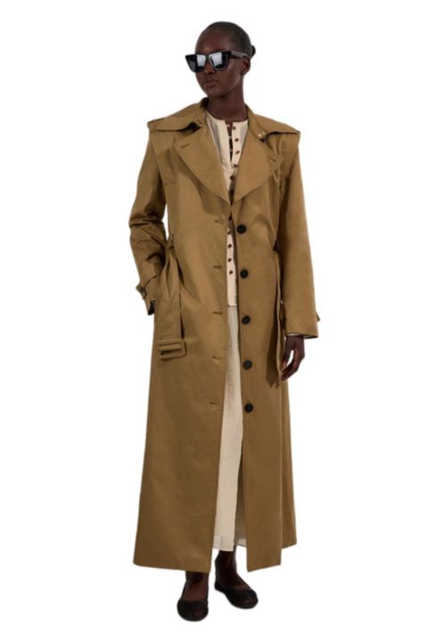 Женские куртки Karen Millen Strong Shoulder Belted Maxi Trench Coat
