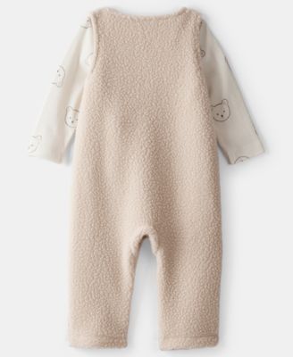 Baby Boys' Bear Long-Sleeve T-Shirt and Overall, 2-Piece Set