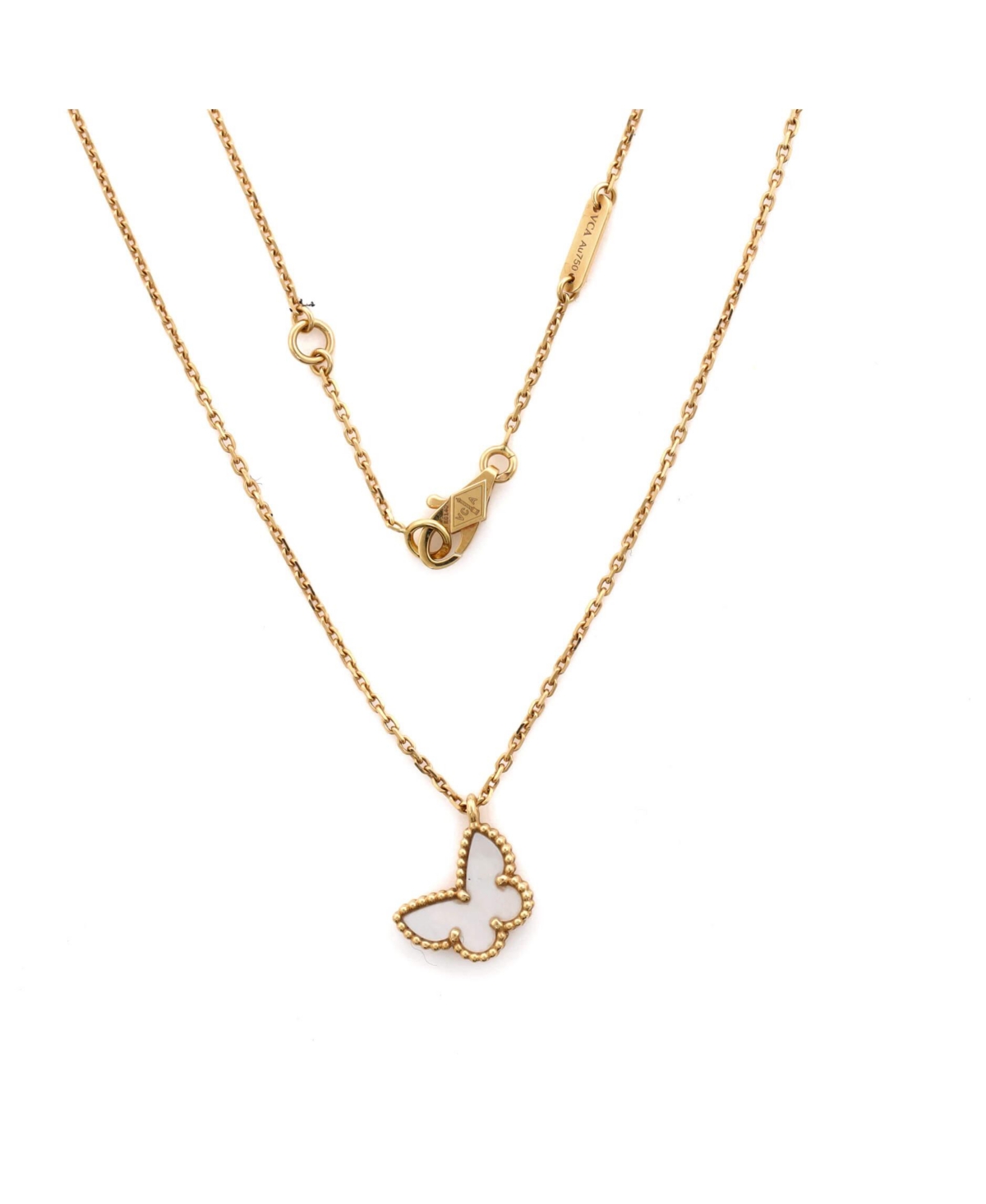 Pre-Owned Van Cleef & Arpels Sweet Alhambra Butterfly Pendant Necklace