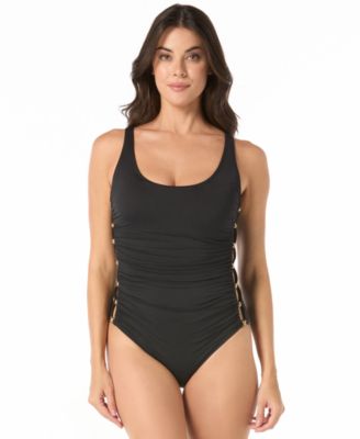 Carmen Marc Valvo - Women's Scoop Neck One-Piece Swimsuit