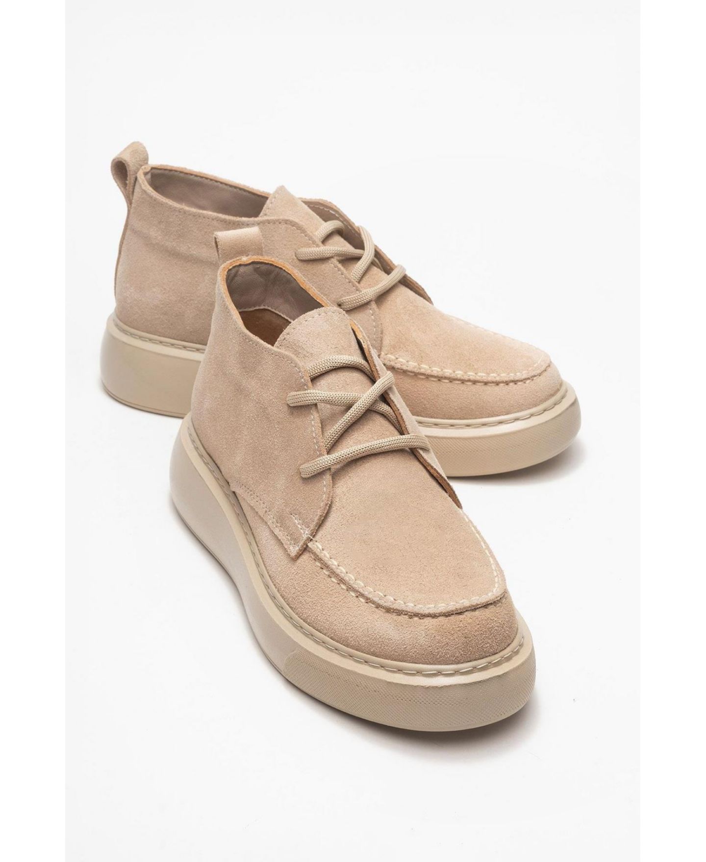 Женские ботинки Forever & Always Shoes Lilya Leather Chukka Boot, цвет: Бежевый замшевый кожаный — фото 5