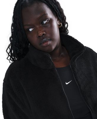 Plus Size Sportswear Essential High-Pile Fleece Jacket