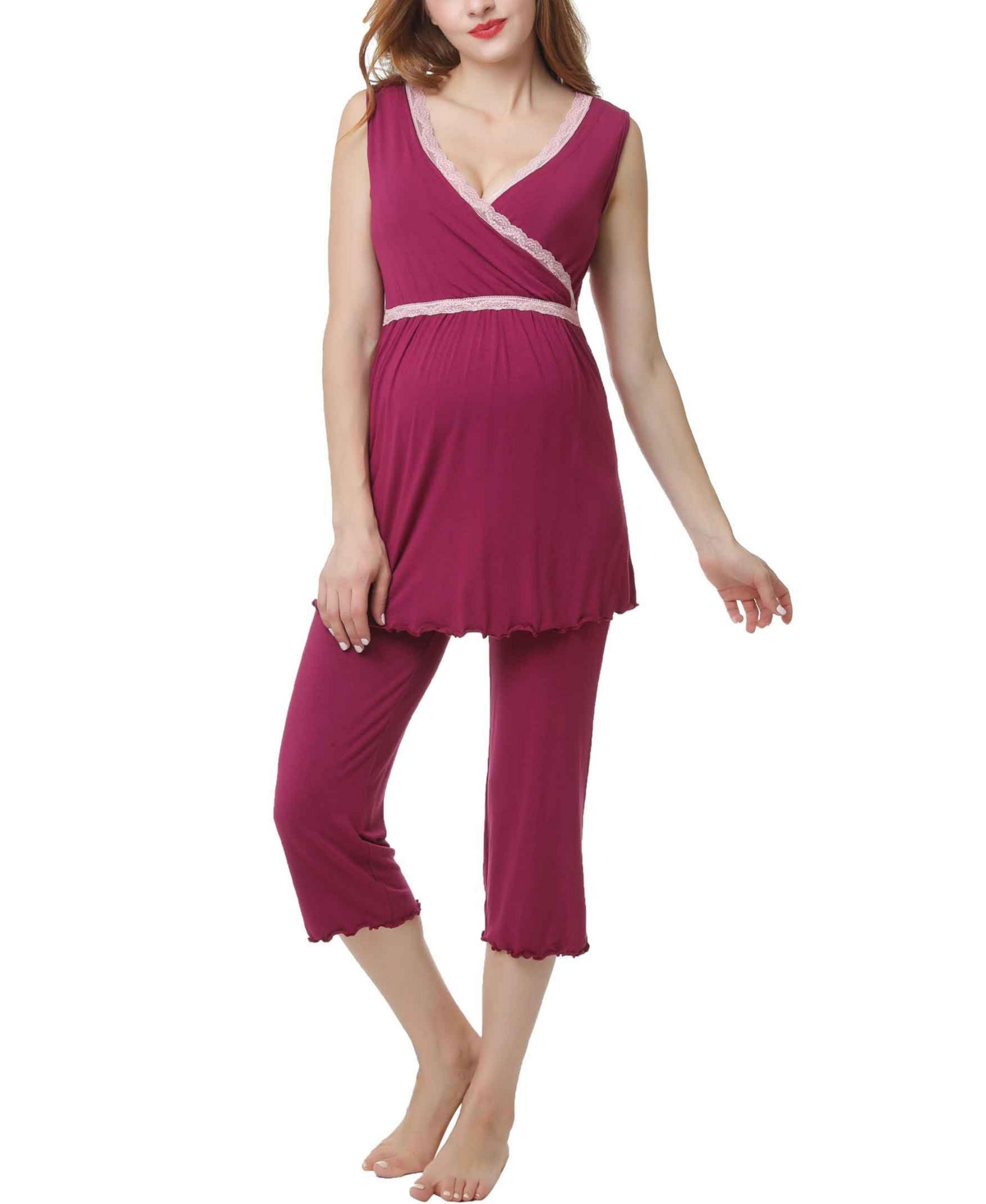 kimi + kai Maternity Nursing 2-Piece Pajama Set