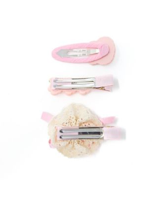 Girls 3pc Hair Clip Set - Cookie Bunny Bloom
