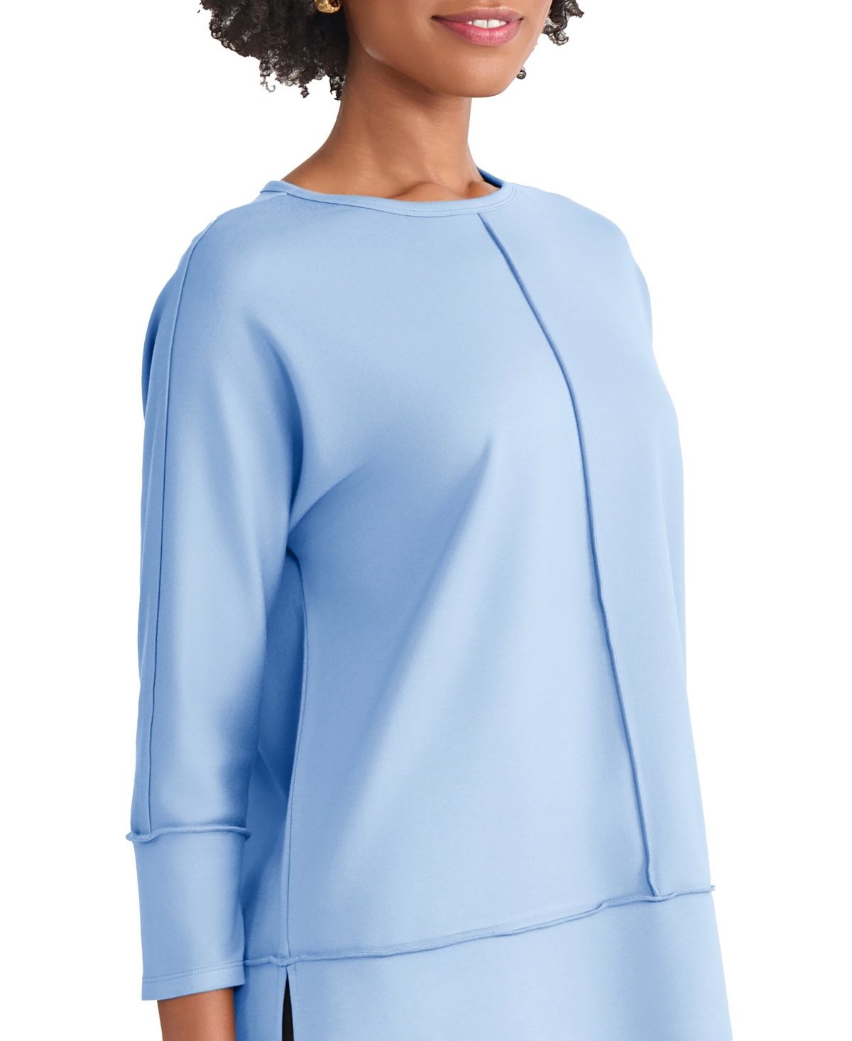 Jones New York Dolman Sleeve Top In Blue