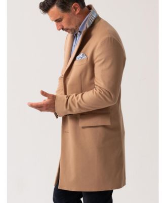 Men's Long Sleeve Wool Collared Coat