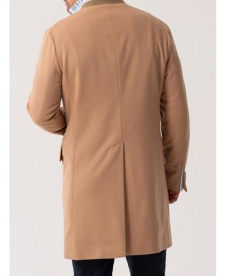 Men's Long Sleeve Wool Collared Coat