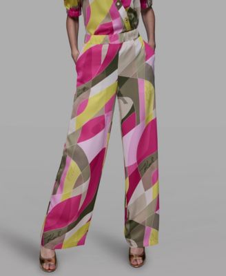 KARL LAGERFELD PARIS - Women's Printed Pull-On Pants