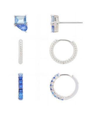 Unwritten - Cubic Zirconia And Crystal Earring Trio Set