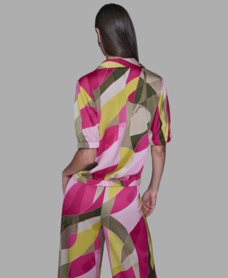 Women's Printed V-Neck Top