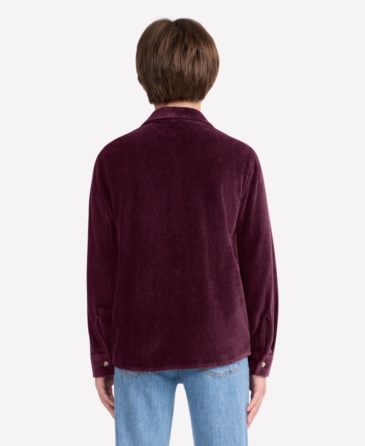 Abercrombie Boys 5-18 Fine Wale Cord Button Down Shirt In Purple