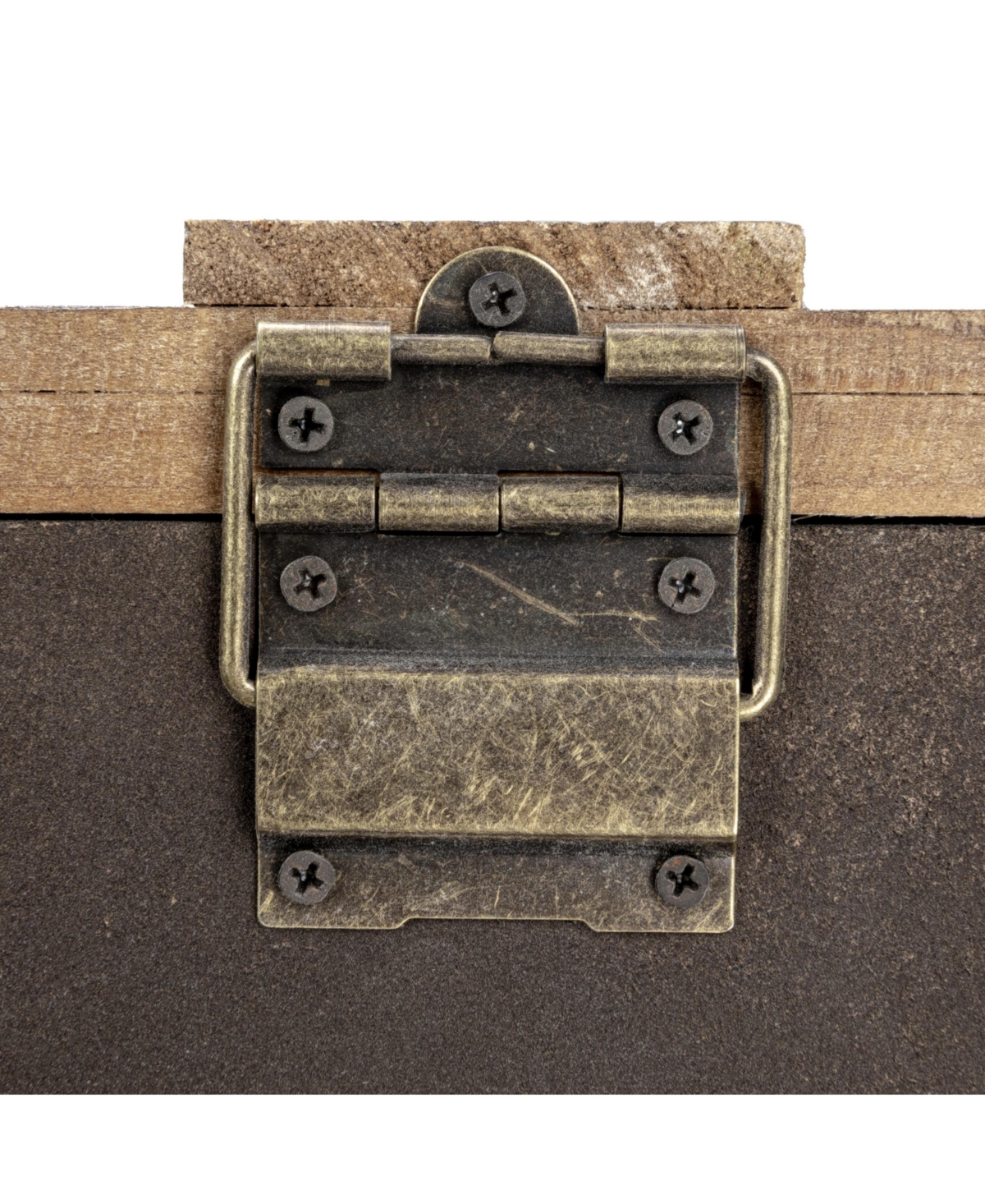 Household Essentials Antiqued Decorative Trunk, Large, Chinese Fir Panel and Mdf