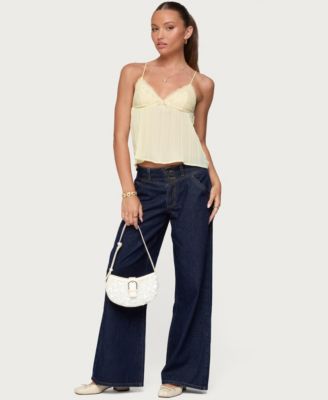 Women's Rhian Lacey Pleated Babydoll Top