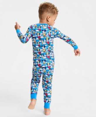 Toddler 2T-4T Mickey Mouse & Minnie Mouse Parade Balloon Knit Pajamas Set, Macy's Exclusive