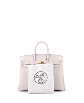 Birkin 25 Handbag Light Togo with Rose Gold Hardware