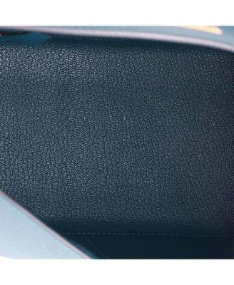 Kelly 28 Handbag Blue Epsom with Gold Hardware