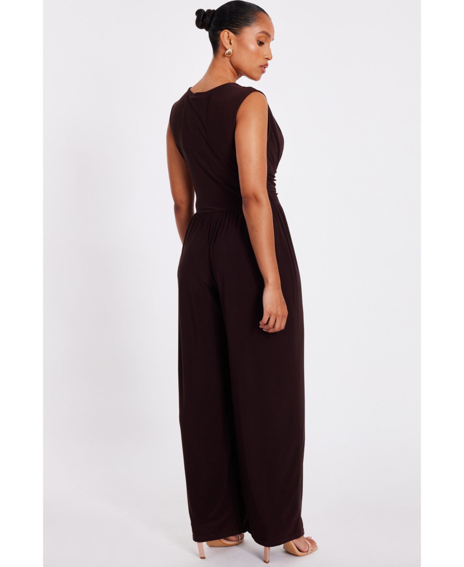 Women's ITY V-Neck Ruched Detail Jumpsuit