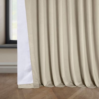 Extra Wide Signature Plush Velvet Hotel Blackout Curtain