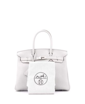 Birkin 30 Handbag Grey Togo with Palladium Hardware