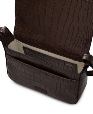 Westwell Lane - Faux Croc Mini Flap Over Crossbody Bag
