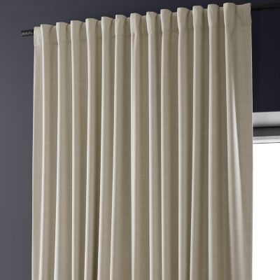 Extra Wide Performance Linen Hotel Blackout Curtain