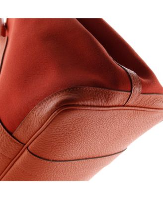 36 Garden Party Tote Toile and Leather