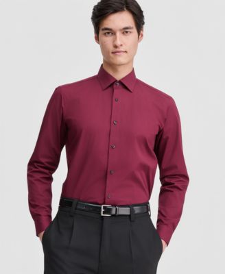 Hugo Boss - Men's Modern-Fit Solid Poplin Dress Shirt