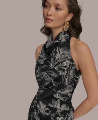 Women's Cowl Neck Midi Dress