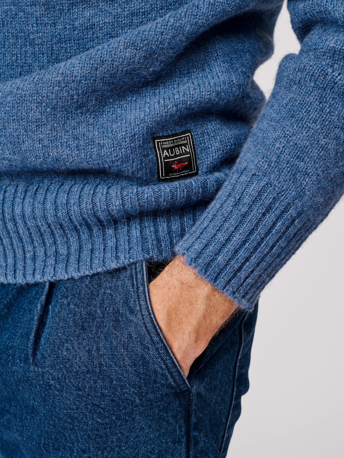 Aubin Men's Prestwick Shetland Crew Neck Sweater