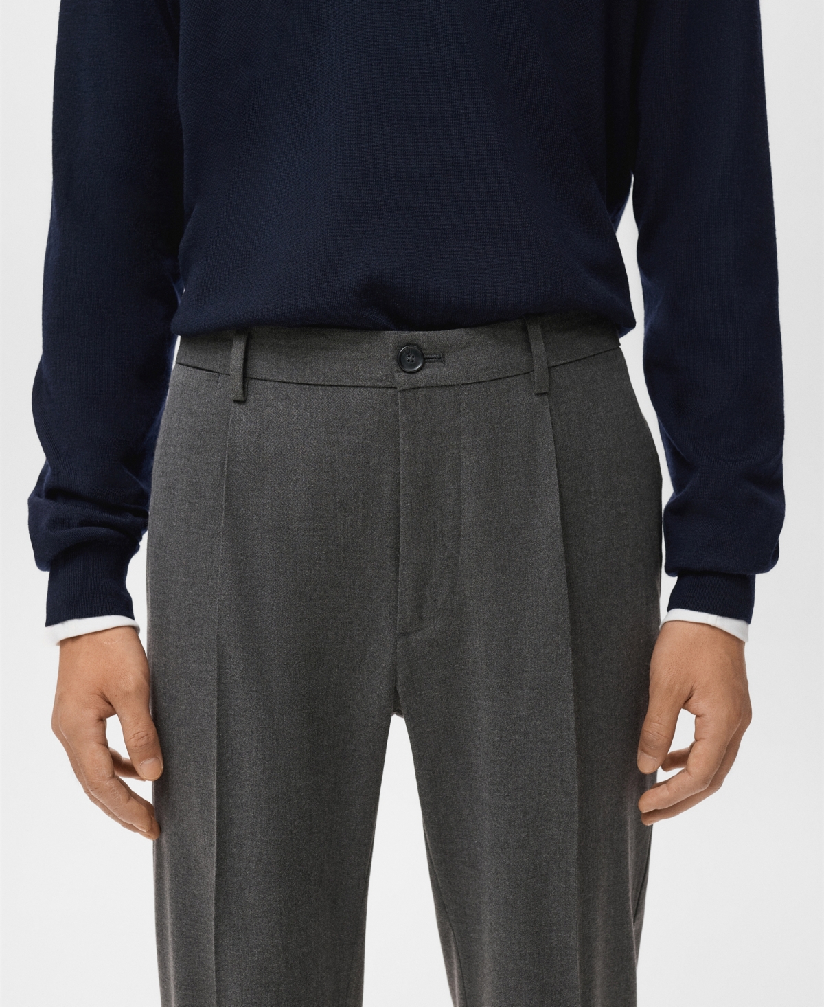 Mango Men's Regular-Fit Pleated Pants