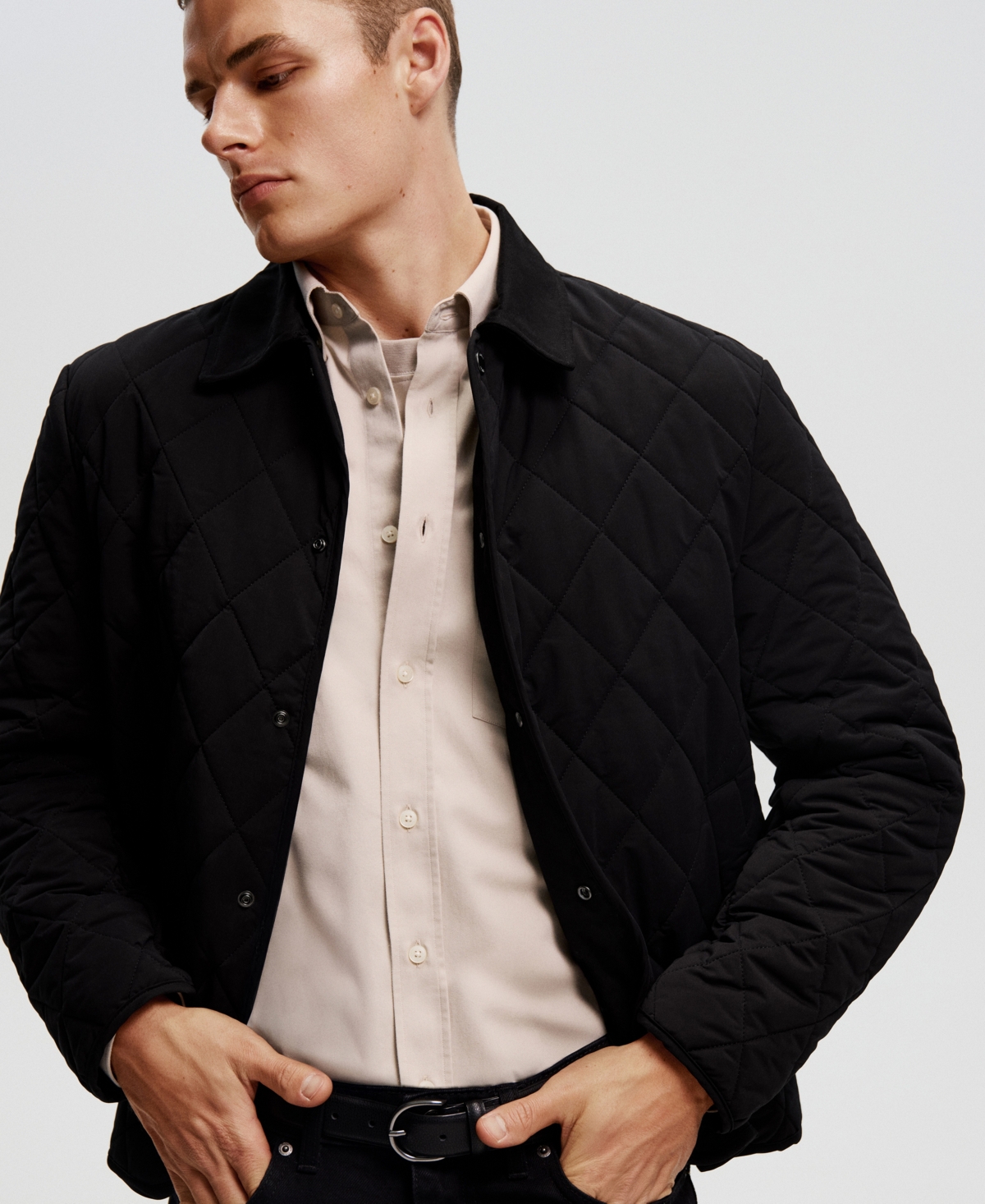 Mango Men's Quilted Water Repellent Jacket