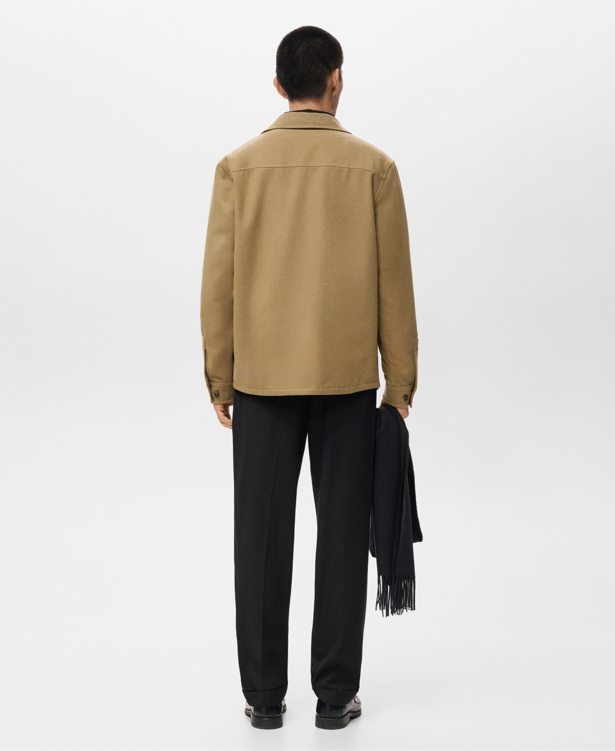 Mango Men's Wool Pockets Overshirt