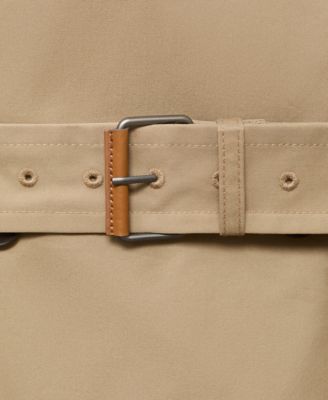 Men's Water-Repellent Belted Trench Coat
