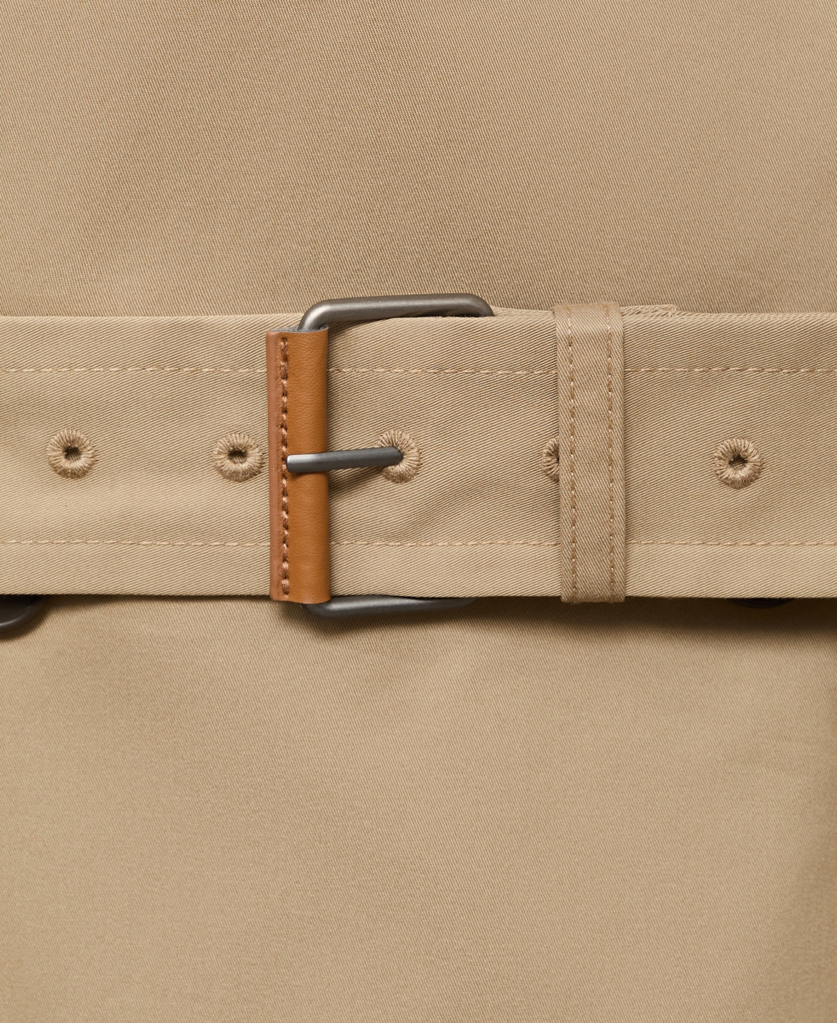 Mango Men's Water-Repellent Belted Trench Coat