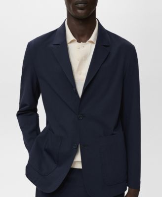 Men's Pockets Slim-Fit Suit Jacket