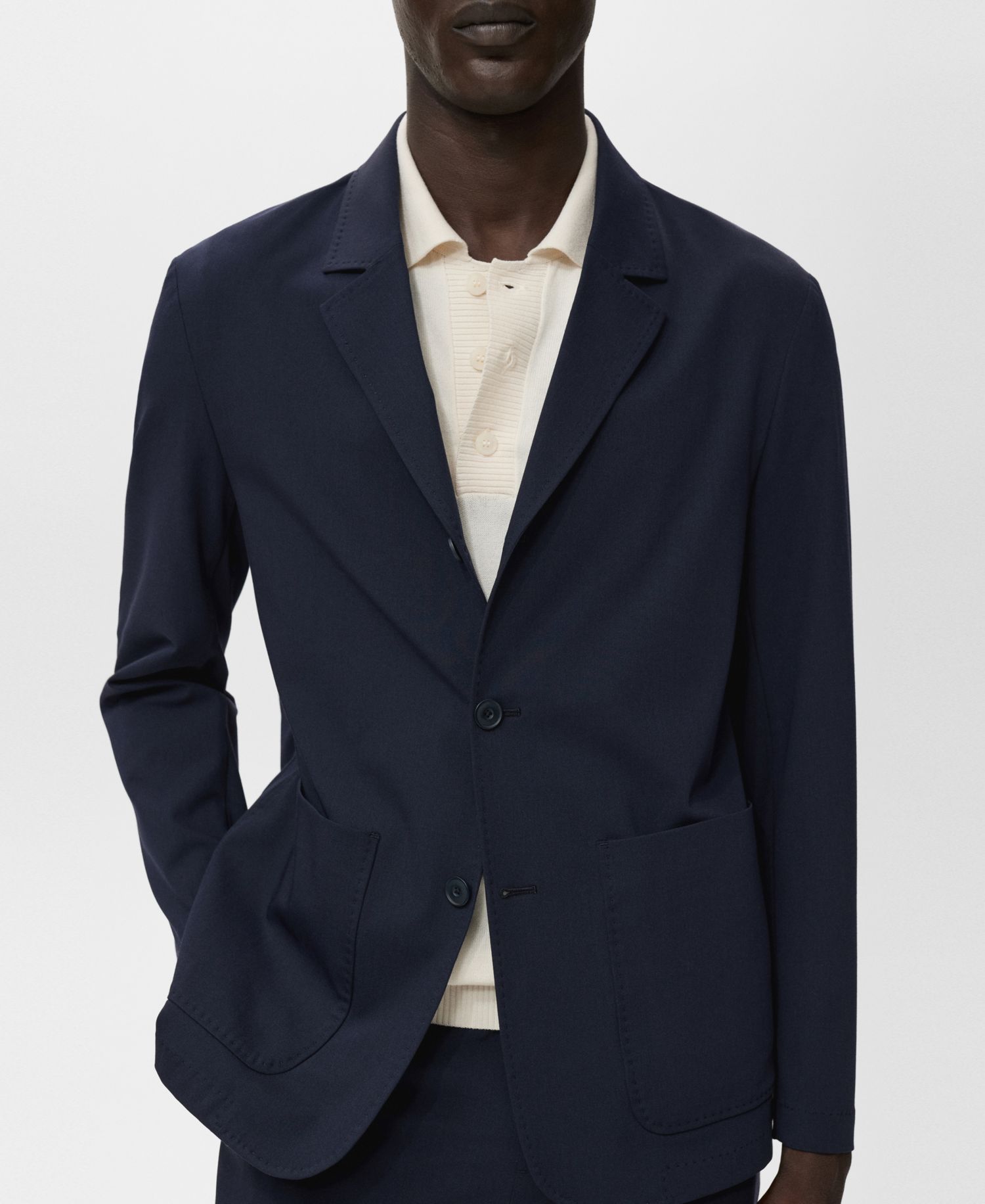 Men's Pockets Slim-Fit Suit Jacket