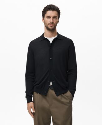 MANGO - Men's 100% Merino Wool Cardigan