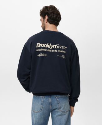 Men's Regular-Fit Cotton Text Sweatshirt