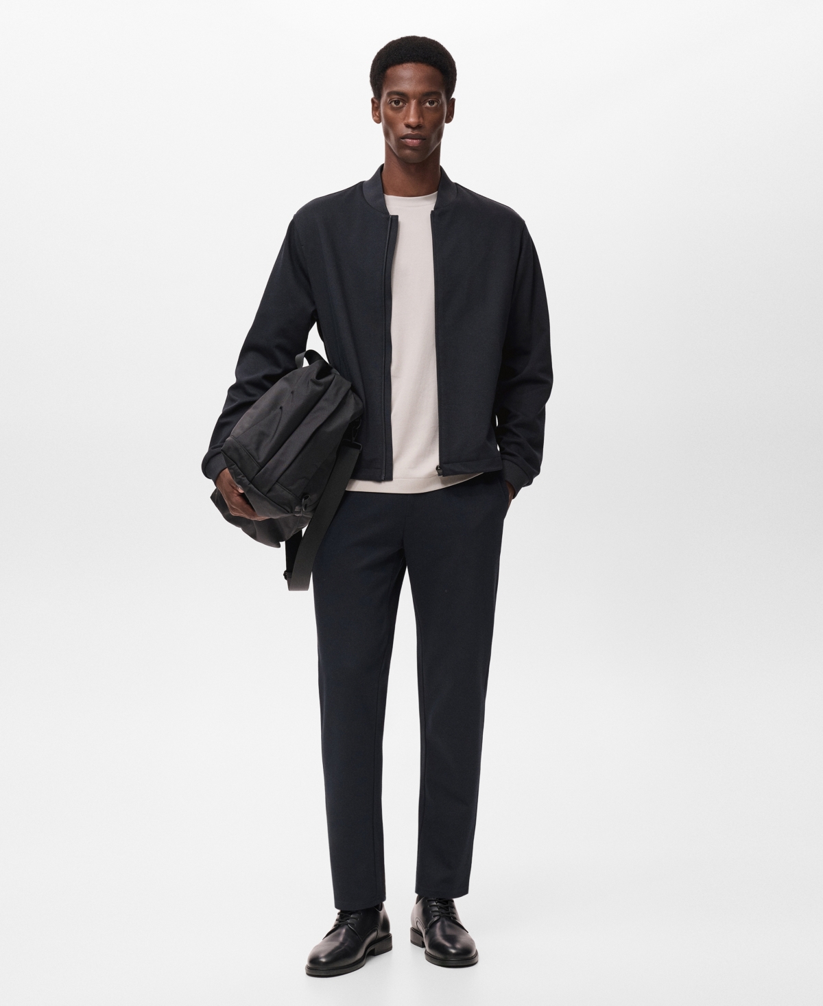 Mango Men's Comfort Stretch Zip-Up Hoodie