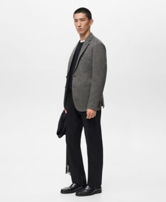 Men's Slim Fit Microstructure Blazer
