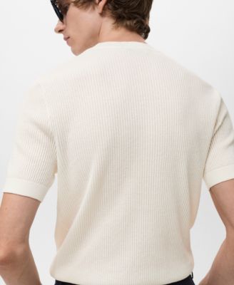 Men's Ribbed Knit T-Shirt