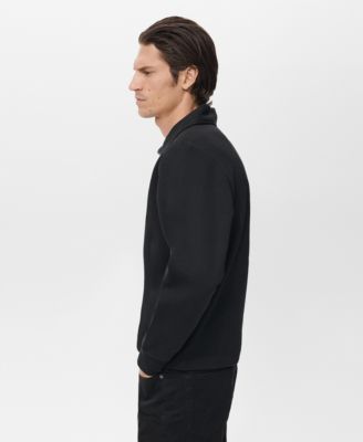 Men's Zipper Neck Cotton Sweatshirt