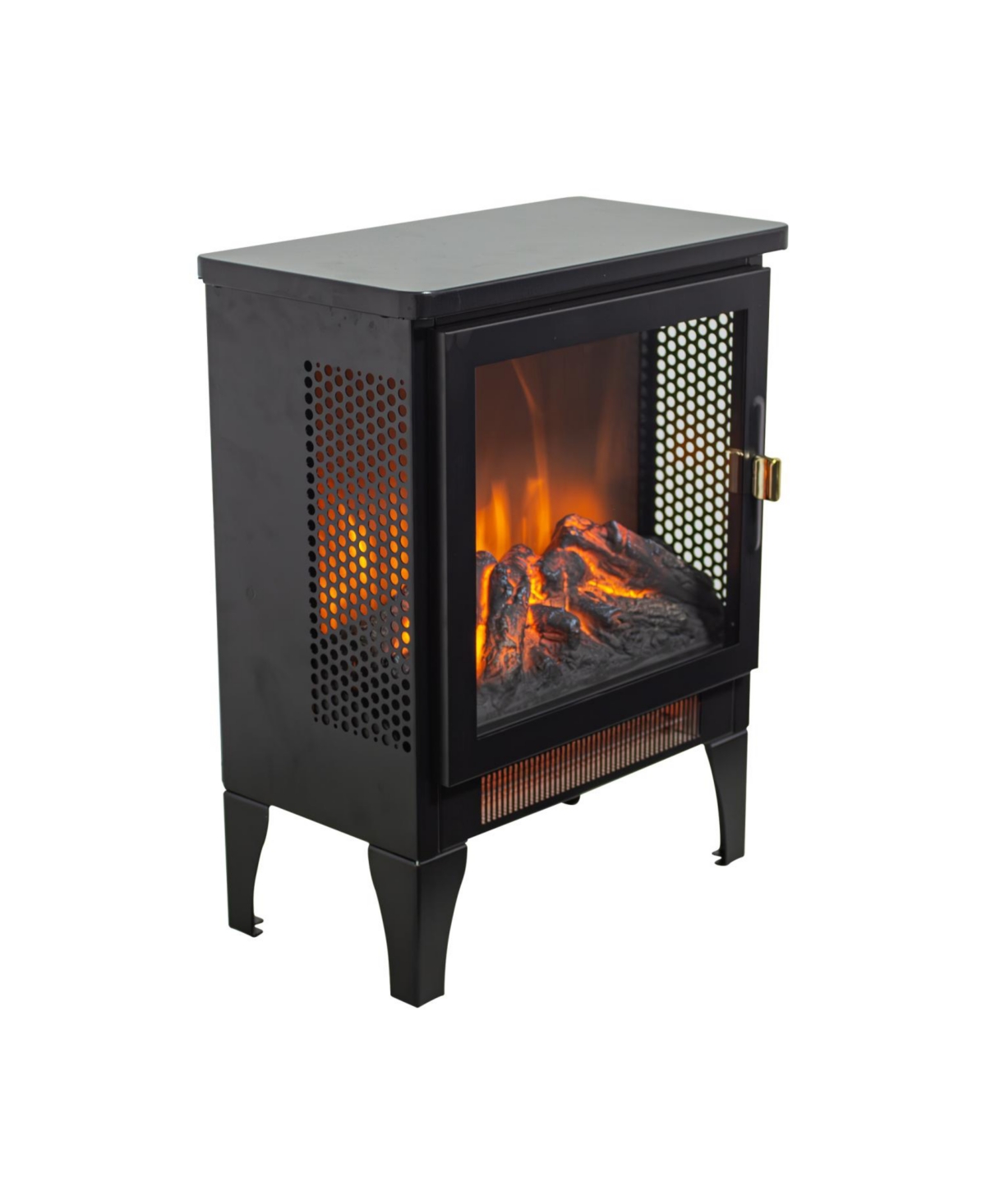 Streamdale Furniture 17 inch Freestanding Electric Fireplace Stove heater with 3D Flame effect,Black